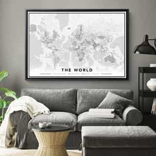Map on canvas
